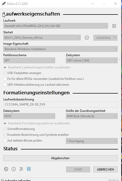 Rufus_Einstellungen_TPM_Bypass Rufus_Einstellungen_TPM_Bypass